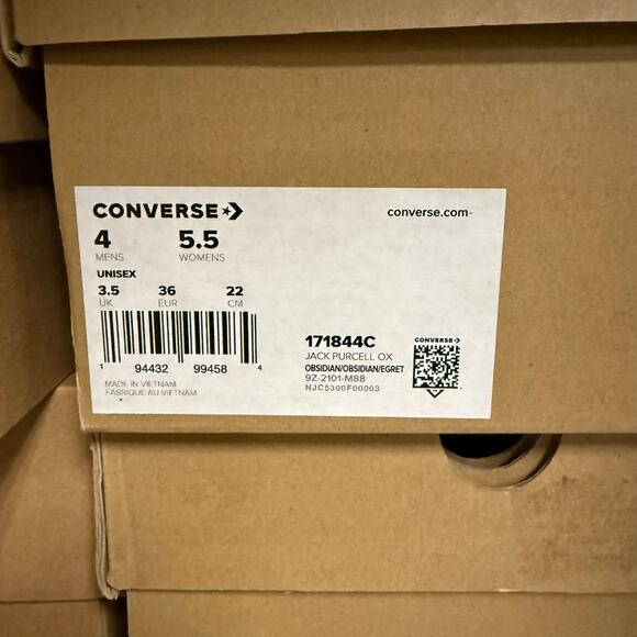 CONVERSE X TODD SNYDER JACK PURCELL OX 171844C WOMEN'S 5.5 NAVY GUM - Picture 10 of 10